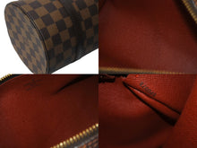 画像をギャラリービューアに読み込む, LOUIS VUITTON ルイヴィトン パピオン ハンドバッグ N41210 ダミエキャンバス ブラウン ゴールド金具 美品 中古 63504