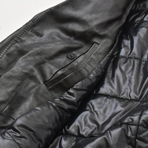 極美品 DIOR HOMME ディオール オム コート ジャケット 2007AW エディ期 7H3530999928 レザー ブラック シルバー金具 サイズ46 中古 4a006352