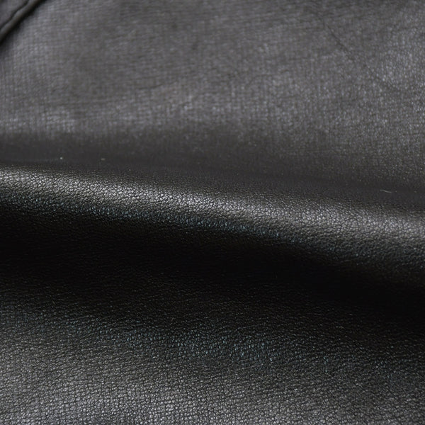 極美品 DIOR HOMME ディオール オム コート ジャケット 2007AW エディ期 7H3530999928 レザー ブラック シルバー金具 サイズ46 中古 4a006352