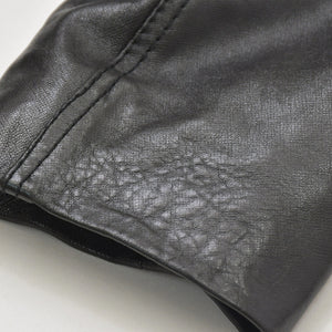 極美品 DIOR HOMME ディオール オム コート ジャケット 2007AW エディ期 7H3530999928 レザー ブラック シルバー金具 サイズ46 中古 4a006352