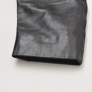極美品 DIOR HOMME ディオール オム コート ジャケット 2007AW エディ期 7H3530999928 レザー ブラック シルバー金具 サイズ46 中古 4a006352