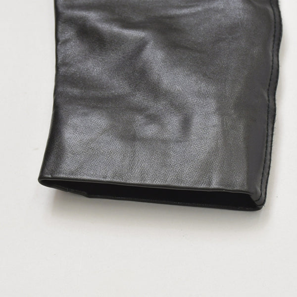 極美品 DIOR HOMME ディオール オム コート ジャケット 2007AW エディ期 7H3530999928 レザー ブラック シルバー金具 サイズ46 中古 4a006352