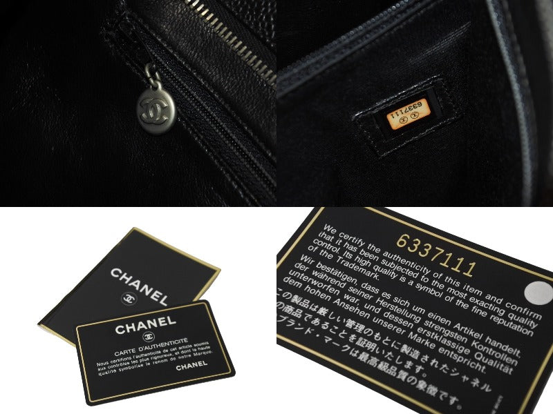 CHANEL シャネル ハンドバッグ 復刻トート キャビアスキン マトラッセ ココマーク 6番台 シルバー金具 美品 中古 63521 –  Casanova Vintage