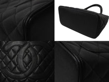 画像をギャラリービューアに読み込む, CHANEL シャネル ハンドバッグ 復刻トート キャビアスキン マトラッセ ココマーク 6番台 シルバー金具 美品 中古 63521