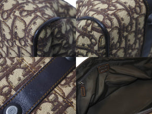 Christian Dior クリスチャンディオール ハンドバッグ トロッター ブラウン ベージュ シルバー金具 美品 中古 63523