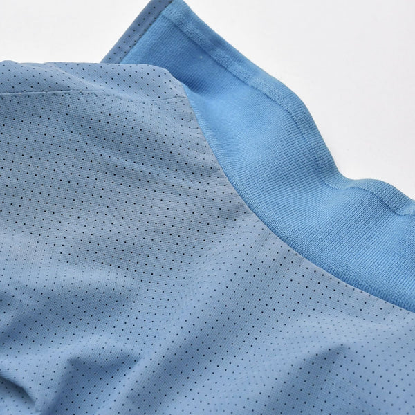 BRIONI ブリオーニ パフォーテッド レザージャケット PLH900 46サイズ ライトブルー アウター パンチング加工 シルバー金具 美品 中古 4a006353