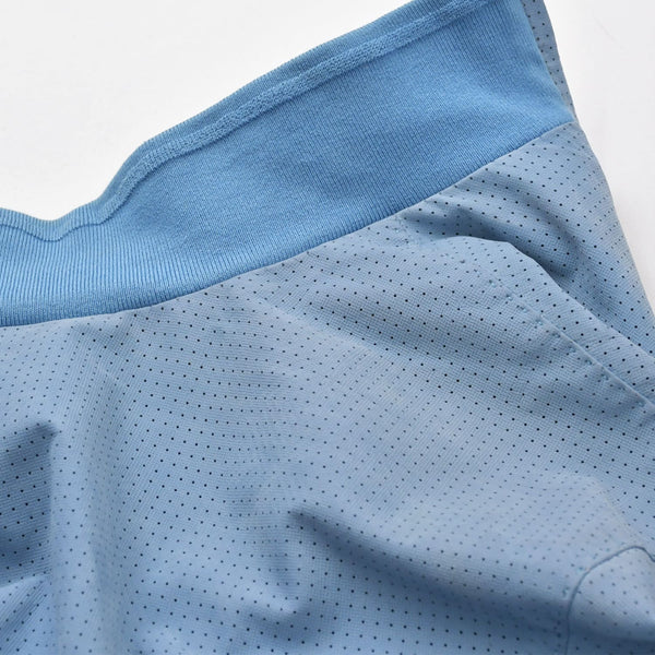 BRIONI ブリオーニ パフォーテッド レザージャケット PLH900 46サイズ ライトブルー アウター パンチング加工 シルバー金具 美品 中古 4a006353