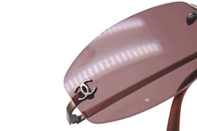 画像をギャラリービューアに読み込む, 極美品 CHANEL シャネル リムレスサングラス 4002 c.116/75 ココマーク ブラウン サイズ57▫︎19 130 中古 63532