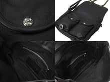 Load image into Gallery viewer, CHROME HEARTS クロムハーツ ショルダーバッグ メッセンジャー ソフト レザー シルバー925 ブラック 美品 中古 63549