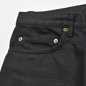 極美品 DIOR HOMME ディオールオム ゴールドダスト 爪痕ワックスコーティングデニム エディ期 2007SS 29 サイズ ブラックオイル ゴールドグリッター 中古 4a006356
