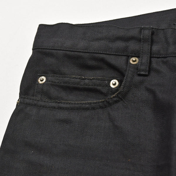 極美品 DIOR HOMME ディオールオム ゴールドダスト 爪痕ワックスコーティングデニム エディ期 2007SS 29 サイズ ブラックオイル ゴールドグリッター 中古 4a006356