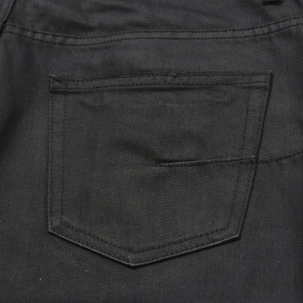 極美品 DIOR HOMME ディオールオム ゴールドダスト 爪痕ワックスコーティングデニム エディ期 2007SS 29 サイズ ブラックオイル ゴールドグリッター 中古 4a006356