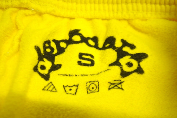 New and unused Sp5der Spider Sweatpants Size S Yellow White Foam Print Brand Logo Young Thug Used 63561