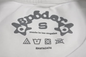 新品未使用 Sp5der スパイダー Souvenir スーベニア 半袖Ｔシャツ 24SS サイズS 発泡プリント コットン ホワイト 中古 63567