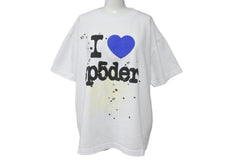 New and unused Sp5der Souvenir Short sleeve T-shirt 24SS Size XS Foam print Cotton White Used 63568