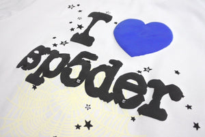 New and unused Sp5der Souvenir Short sleeve T-shirt 24SS Size XS Foam print Cotton White Used 63568