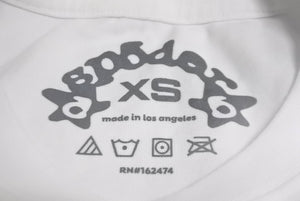 New and unused Sp5der Souvenir Short sleeve T-shirt 24SS Size XS Foam print Cotton White Used 63568