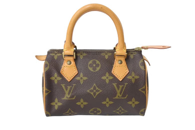 LOUIS VUITTON ルイヴィトン ミニスピーディ ハンドバッグ モノグラム M41534 PVC ブラウン ゴールド金具 美品 中古 4c063577