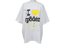 Sp5der Spider Souvenir Short Sleeve T-shirt 24SS Size M Foam Print Cotton White Good Condition Used 63582