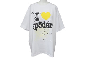 Sp5der Spider Souvenir Short Sleeve T-shirt 24SS Size M Foam Print Cotton White Good Condition Used 63582