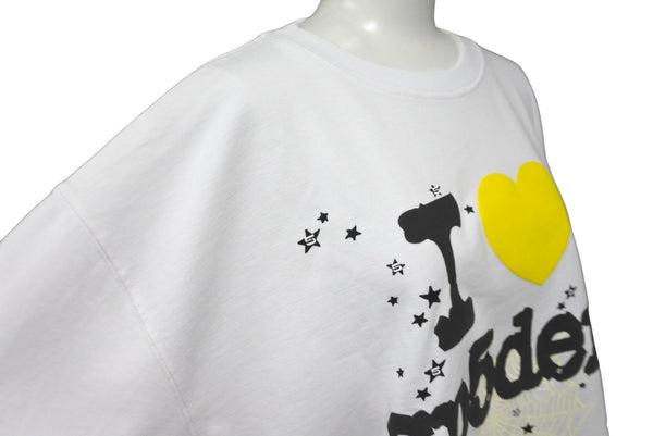 Sp5der Spider Souvenir Short Sleeve T-shirt 24SS Size M Foam Print Cotton White Good Condition Used 63582