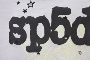 Sp5der Spider Souvenir Short Sleeve T-shirt 24SS Size M Foam Print Cotton White Good Condition Used 63582