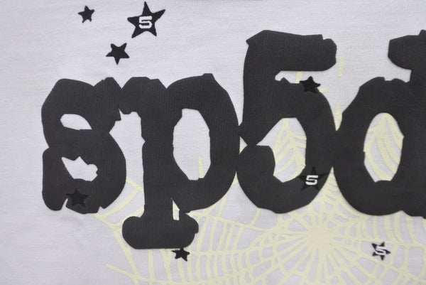 Sp5der Spider Souvenir Short Sleeve T-shirt 24SS Size M Foam Print Cotton White Good Condition Used 63582