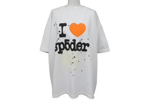 新品同様 Sp5der スパイダー Souvenir スーベニア 半袖Ｔシャツ 24SS サイズM 発泡プリント コットン ホワイト 中古 63583