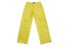 Sp5der Spider Debossed Web Leather Pants 24SS Size 32 Yellow Young Thug Leather Embossed Good Condition Used 63585