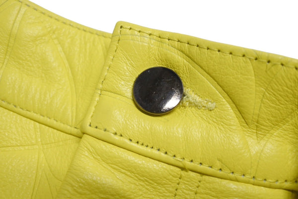 Sp5der Spider Debossed Web Leather Pants 24SS Size 32 Yellow Young Thug Leather Embossed Good Condition Used 63585
