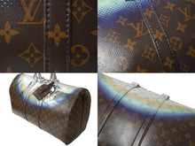 Load image into Gallery viewer, LOUIS VUITTON 2023年 ルイヴィトン キーポルバンドリエール50 モノグラムメタリック・ネビュラ M23118 シルバー金具 中古 63593