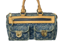 画像をギャラリービューアに読み込む, 極美品 LOUIS VUITTON ルイヴィトン ハンドバッグ ネオスピーディ M95019 モノグラムデニム ゴールド金具 中古 63602