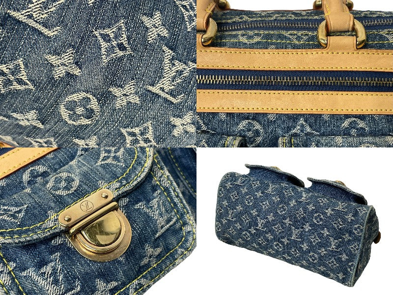 極美品 LOUIS VUITTON ルイヴィトン ハンドバッグ ネオスピーディ M95019 モノグラムデニム ゴールド金具 中古 63602 –  Casanova Vintage