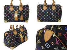 画像をギャラリービューアに読み込む, 極美品 LOUIS VUITTON ルイヴィトン ハンドバッグ スピーディ 30 M92642 村上隆 マルチカラー ブラック 中古 63605