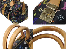 画像をギャラリービューアに読み込む, 極美品 LOUIS VUITTON ルイヴィトン ハンドバッグ スピーディ 30 M92642 村上隆 マルチカラー ブラック 中古 63605