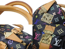 画像をギャラリービューアに読み込む, 極美品 LOUIS VUITTON ルイヴィトン ハンドバッグ スピーディ 30 M92642 村上隆 マルチカラー ブラック 中古 63605