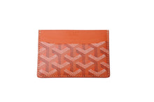画像をギャラリービューアに読み込む, 新品未使用 GOYARD ゴヤール サンルイ カードケース APM107-01 PVCコーティングキャンバス カーフスキン オレンジ 中古 63606