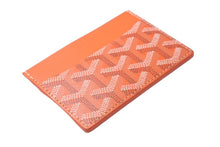 画像をギャラリービューアに読み込む, 新品未使用 GOYARD ゴヤール サンルイ カードケース APM107-01 PVCコーティングキャンバス カーフスキン オレンジ 中古 63606