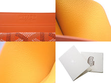 画像をギャラリービューアに読み込む, 新品未使用 GOYARD ゴヤール サンルイ カードケース APM107-01 PVCコーティングキャンバス カーフスキン オレンジ 中古 63606