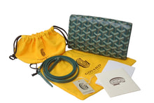 Load image into Gallery viewer, 新品同様 GOYARD ゴヤール ヴァレンヌポーチウォレット 財布 ショルダーバッグ ポーチウォレット レザー PVC グリーン 中古 63609