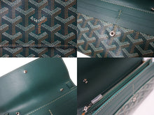 Load image into Gallery viewer, 新品同様 GOYARD ゴヤール ヴァレンヌポーチウォレット 財布 ショルダーバッグ ポーチウォレット レザー PVC グリーン 中古 63609