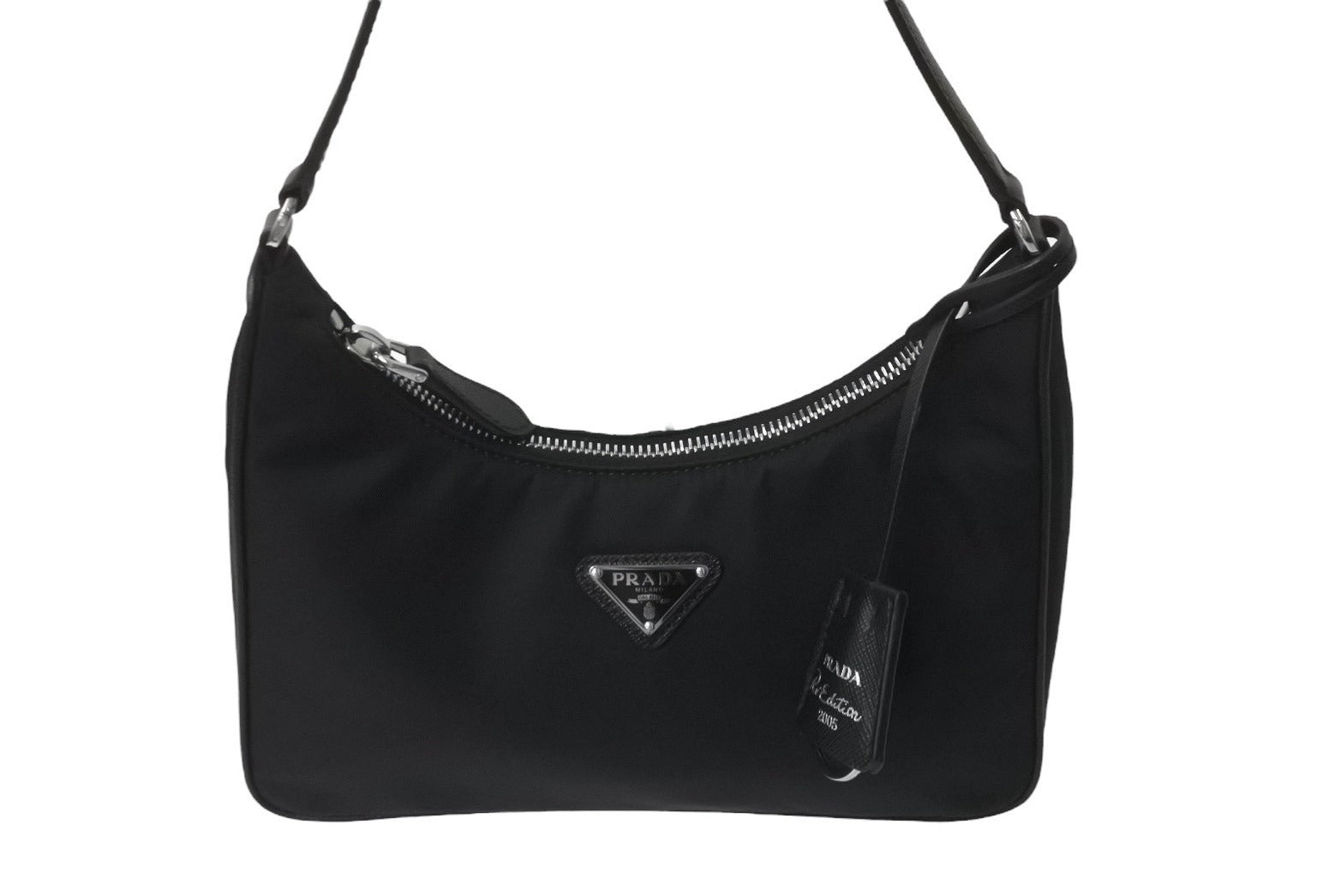 新品未使用品 PRADA プラダ Re-Edition 2005 Re-Nylon ホーボー ハンドバッグ 1NE204 ファブリック レザー ブラック  中古 63615 – Casanova Vintage