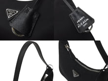 Load image into Gallery viewer, 新品未使用品 PRADA プラダ Re-Edition 2005 Re-Nylon ホーボー ハンドバッグ 1NE204 ファブリック レザー ブラック 中古 63615