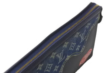 画像をギャラリービューアに読み込む, LOUIS VUITTON ルイヴィトン ポシェットヴォワヤージュ MM クラッチバッグ M45961 NIGO モノグラム ドリップデニム 美品 中古 63623
