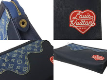 画像をギャラリービューアに読み込む, LOUIS VUITTON ルイヴィトン ポシェットヴォワヤージュ MM クラッチバッグ M45961 NIGO モノグラム ドリップデニム 美品 中古 63623