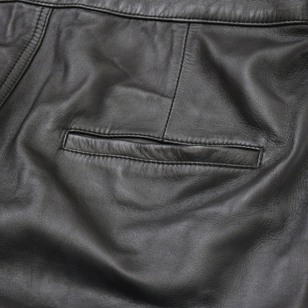 極美品 CELINE セリーヌ ラムスキン オールインワン ジップアップ ツナギ 2G062921D ブラック サイズ42 エディ期 シルバー金具 中古 4a006363