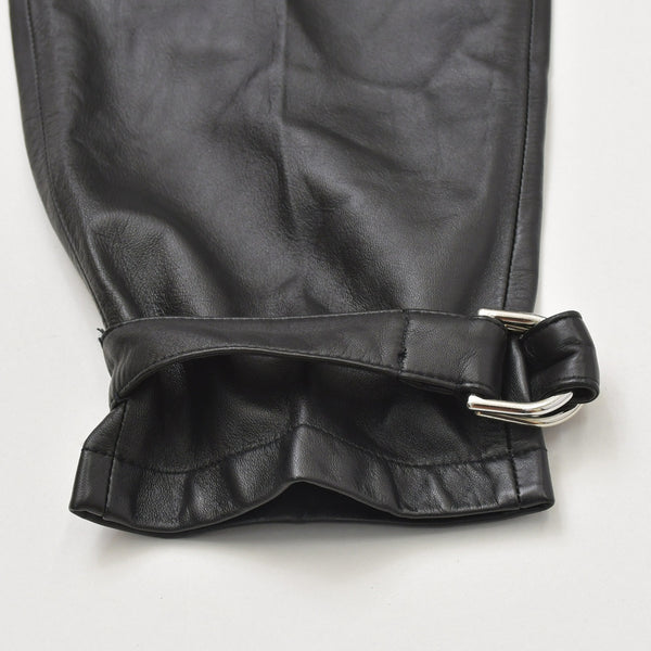 極美品 CELINE セリーヌ ラムスキン オールインワン ジップアップ ツナギ 2G062921D ブラック サイズ42 エディ期 シルバー金具 中古 4a006363