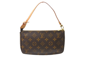 極美品 LOUIS VUITTON ルイヴィトン アクセサリーポーチ ポシェットアクセソワール M51980 モノグラム 中古 63637