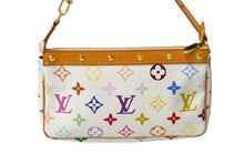 Load image into Gallery viewer, 極美品 LOUIS VUITTON ルイヴィトン 村上隆 ホワイト ポシェットアクセソワール マルチカラー M92649 中古 63638