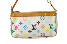 Load image into Gallery viewer, 極美品 LOUIS VUITTON ルイヴィトン 村上隆 ホワイト ポシェットアクセソワール マルチカラー M92649 中古 63638